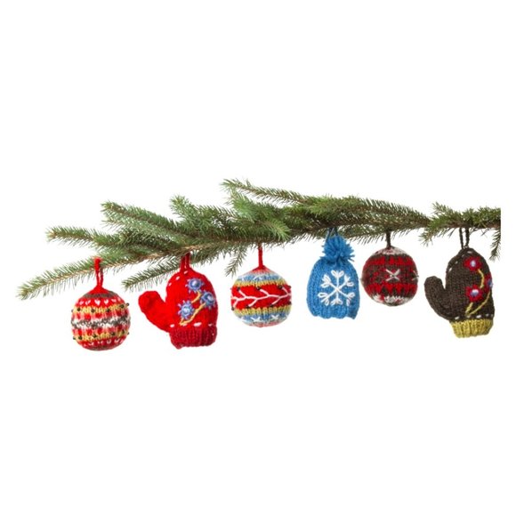 Hand Crafted Other - Juletre "Christmas Tree" Handcrafted wool knit ornaments (6)